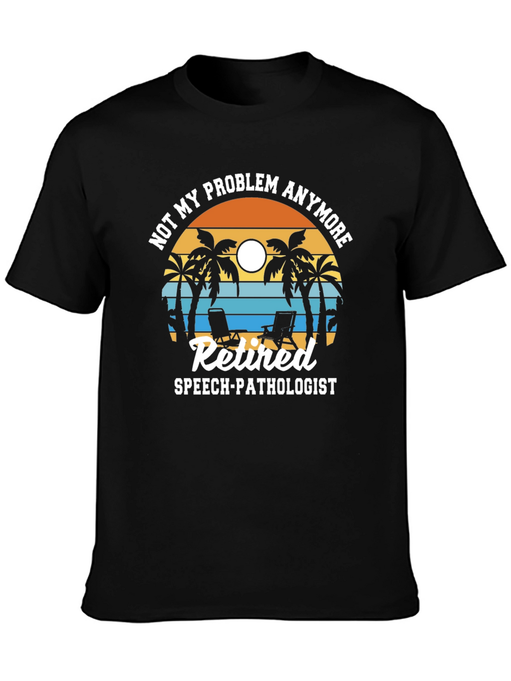 Retired Speech Pathologist T-Shirt - Beach Scene
