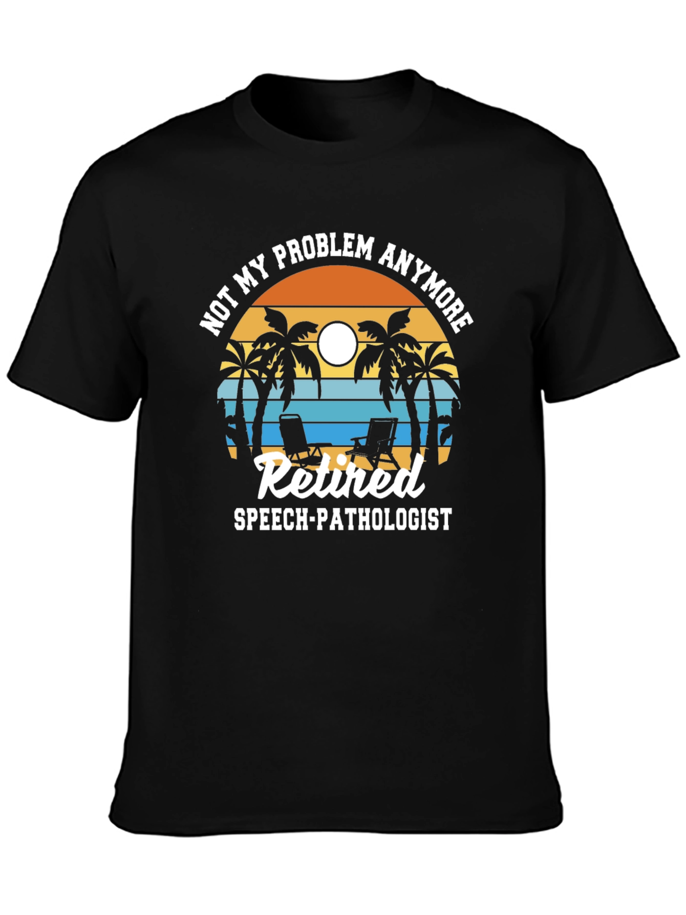Retired Speech Pathologist T-Shirt - Beach Scene