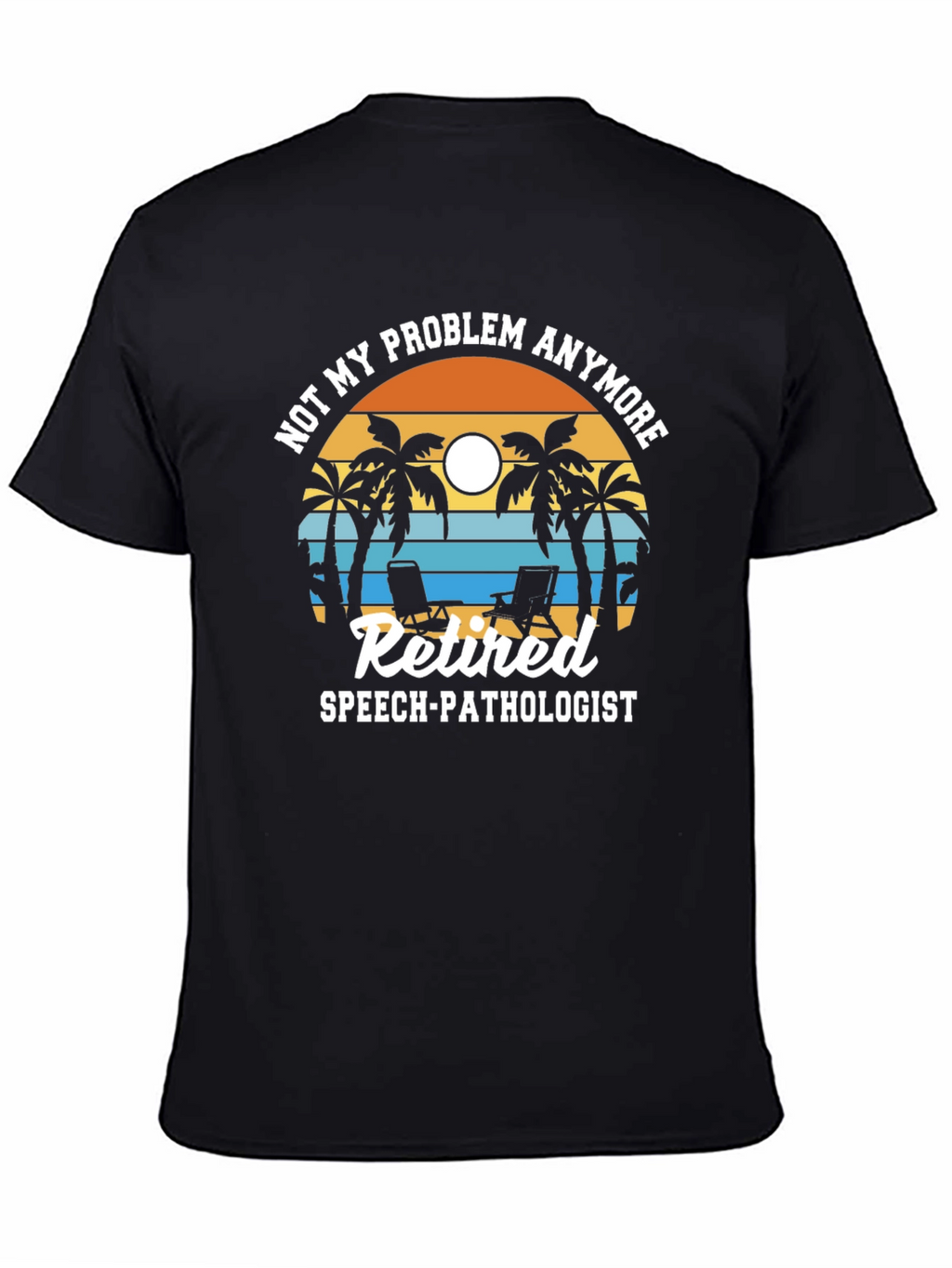 Retired Speech Pathologist T-Shirt - Beach Scene