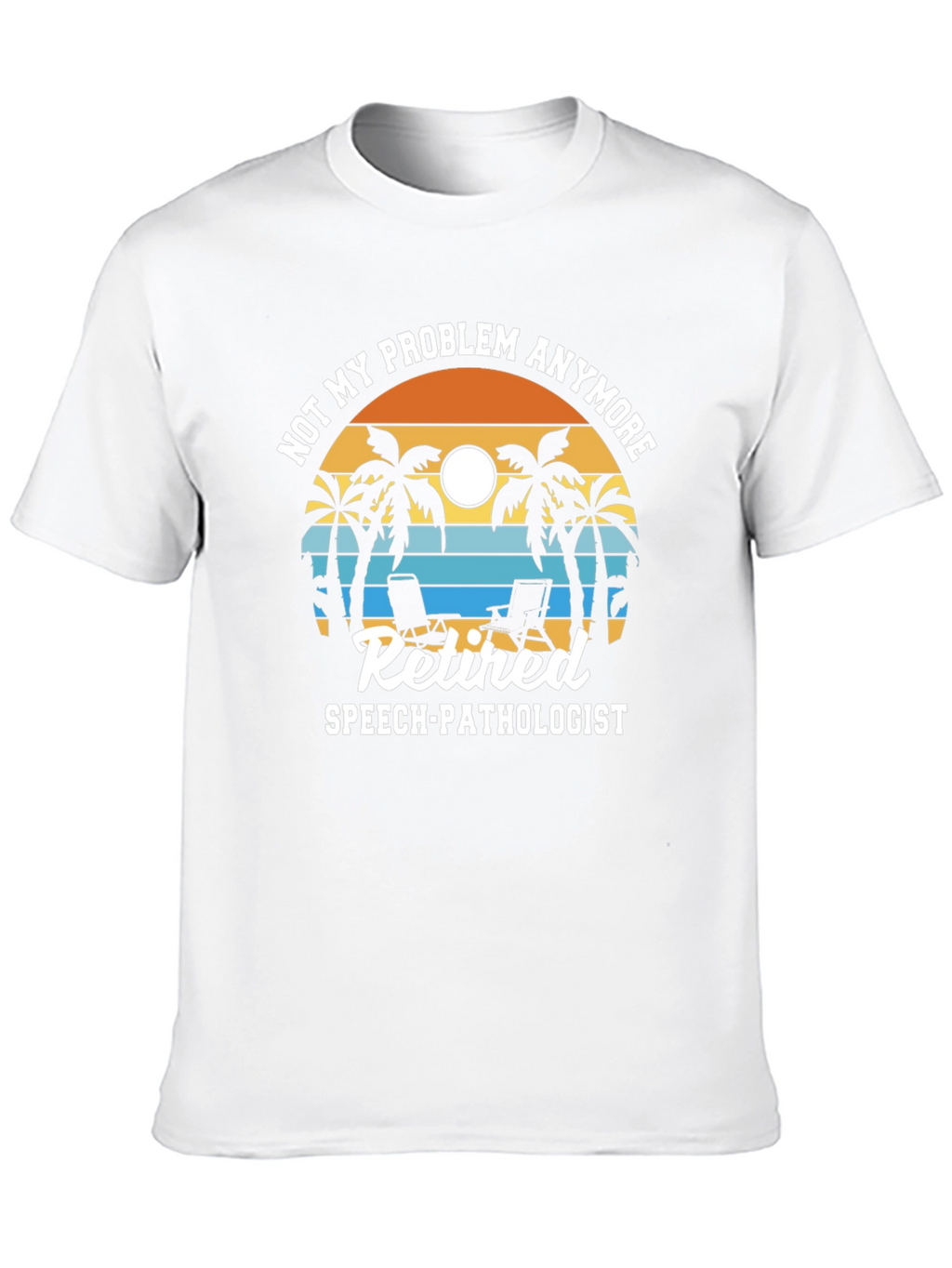 Retired Speech Pathologist T-Shirt - Beach Scene