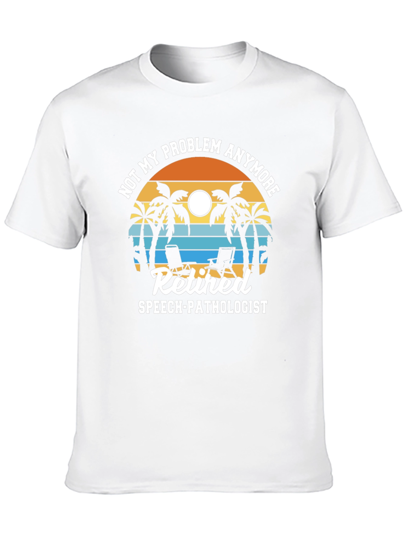 Retired Speech Pathologist T-Shirt - Beach Scene