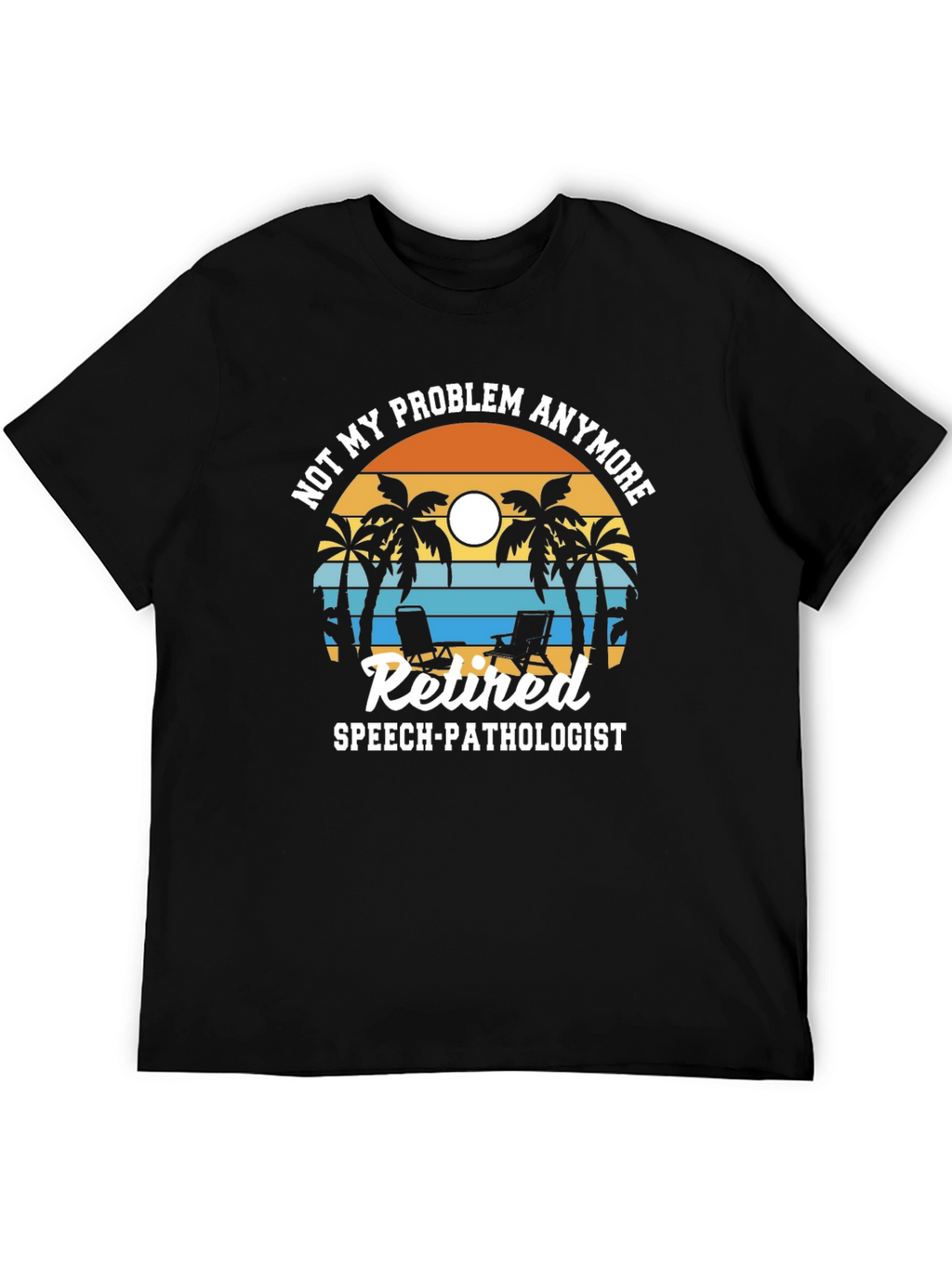 Retired Speech Pathologist T-Shirt - Beach Scene