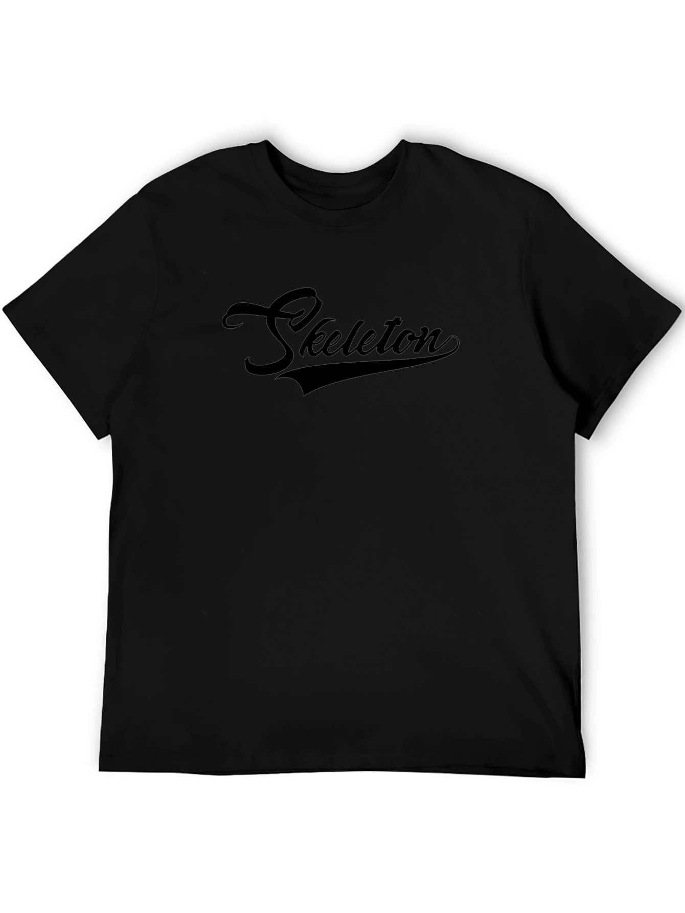 Mens Black Skeleton Graphic Tee