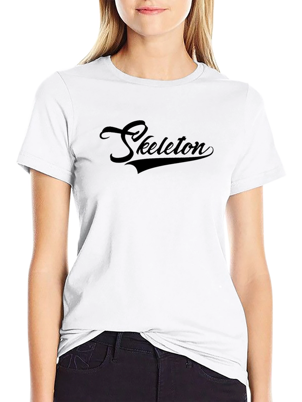 Mens Black Skeleton Graphic Tee