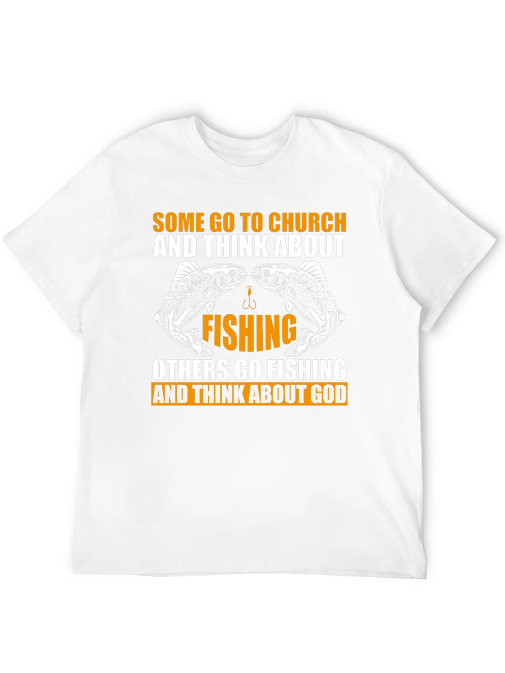 Fishing & God Graphic Tee - Black Cotton T-Shirt