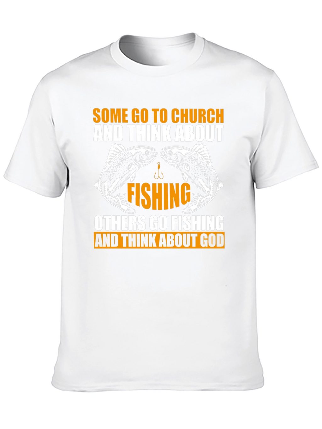 Fishing & God Graphic Tee - Black Cotton T-Shirt
