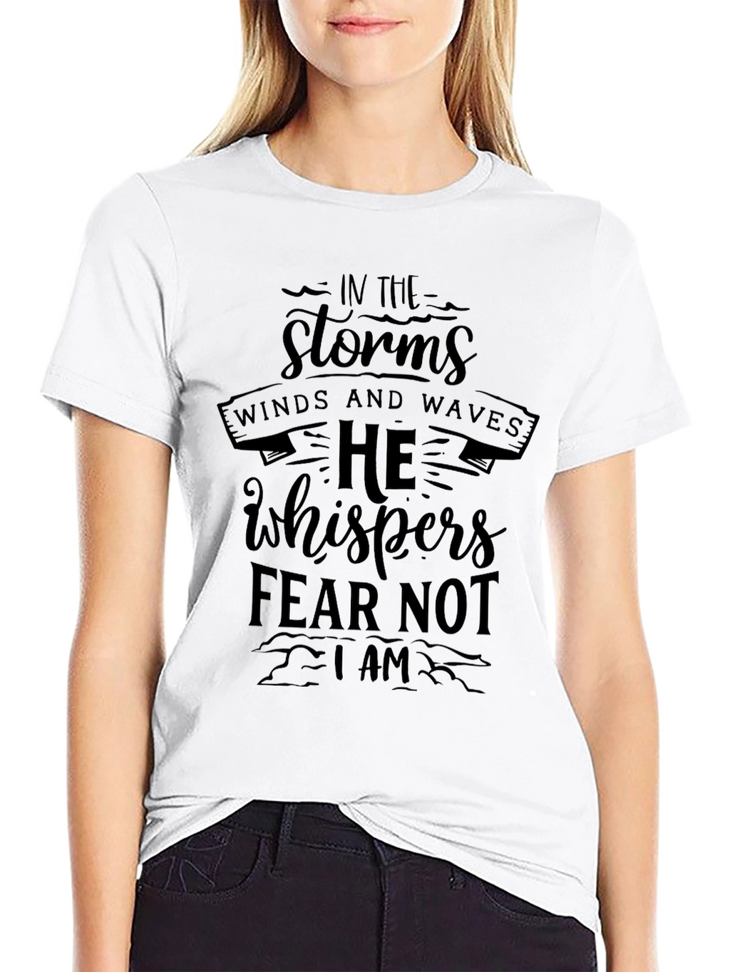 Storms He Whispers Mens Black T-Shirt