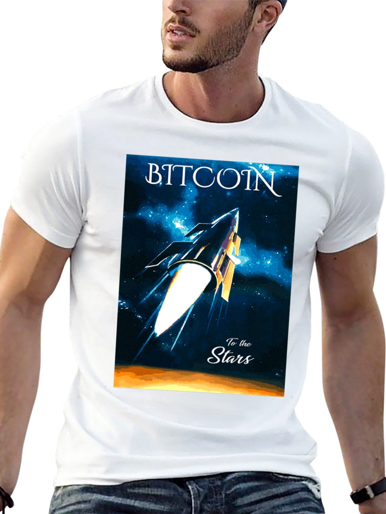 Bitcoin to the Stars Graphic Tee