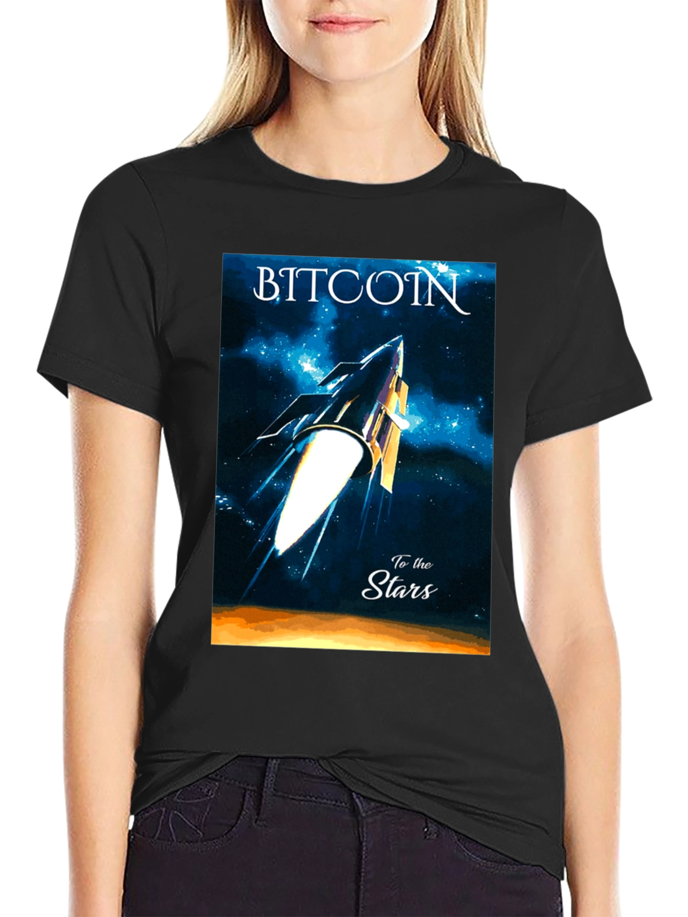 Bitcoin to the Stars Graphic Tee