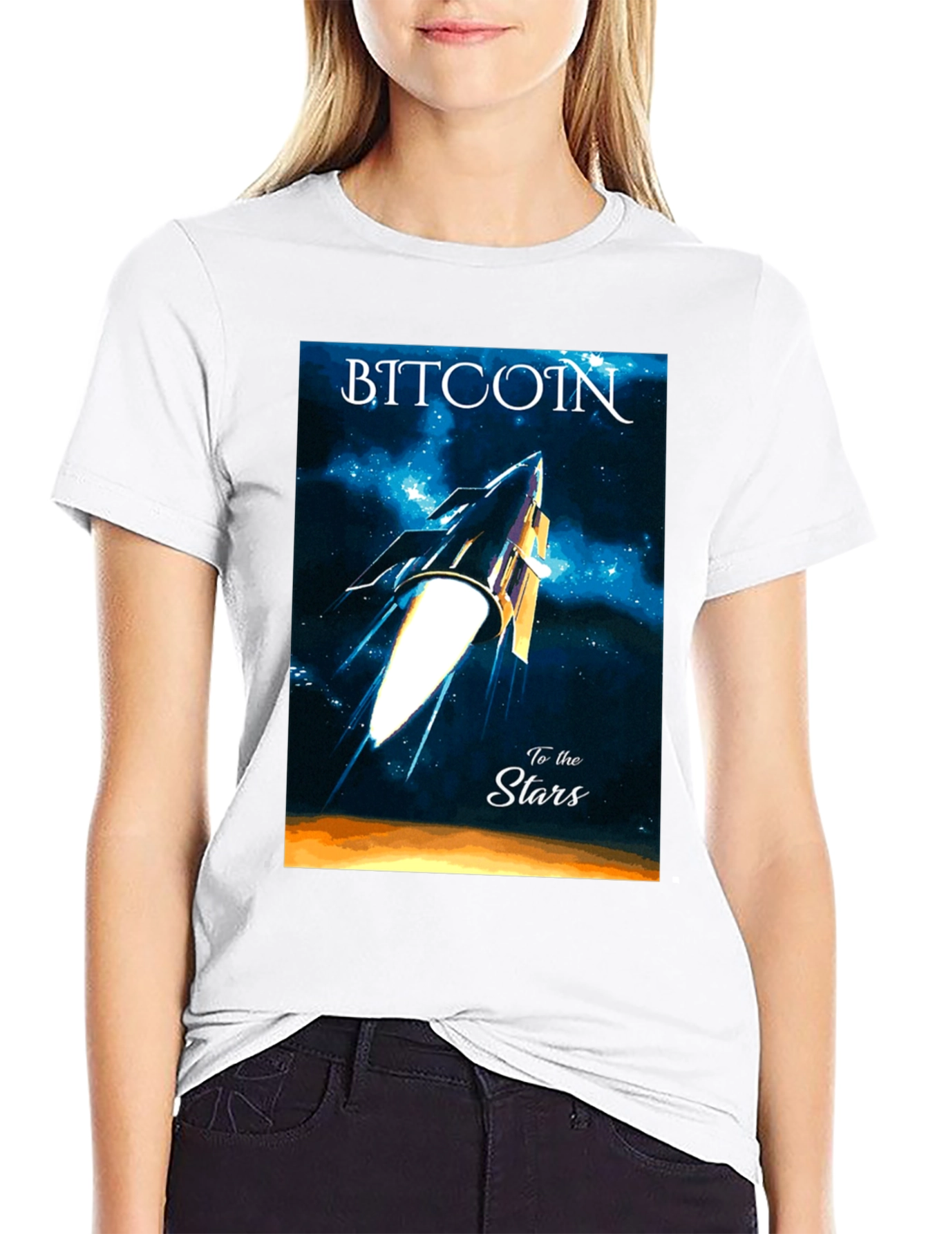 Bitcoin to the Stars Graphic Tee