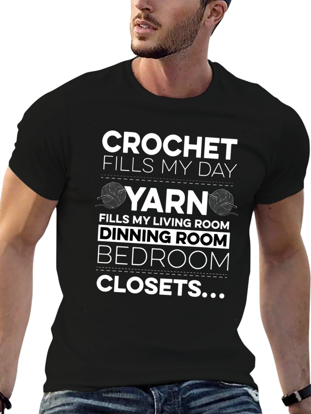 Crochet Lover T-Shirt - Yarn Fills My Day!