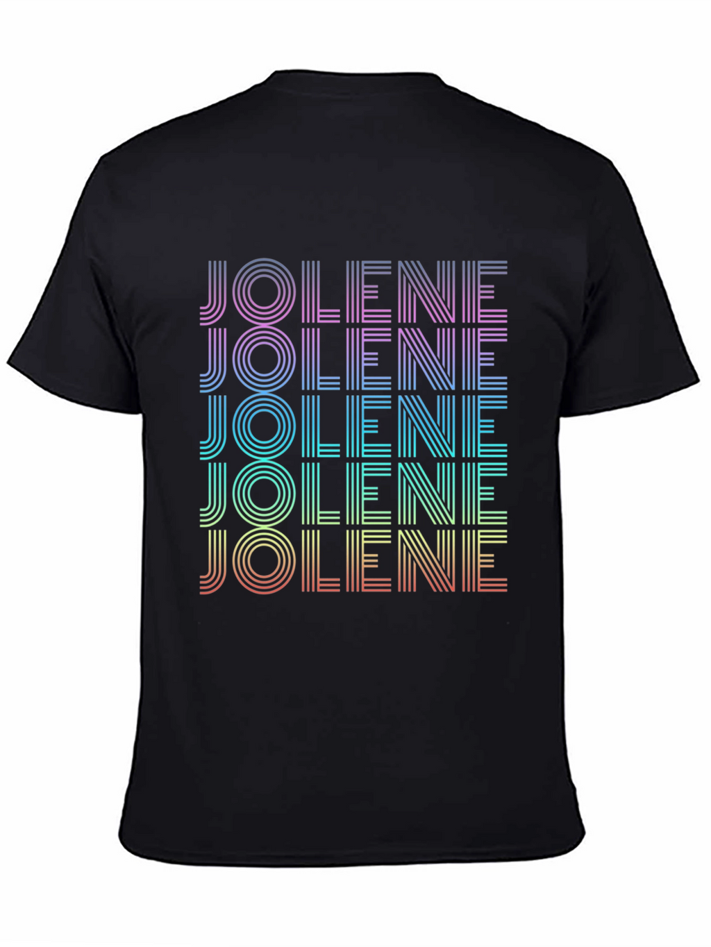 Retro Jolene T-Shirt - Rainbow Text Design