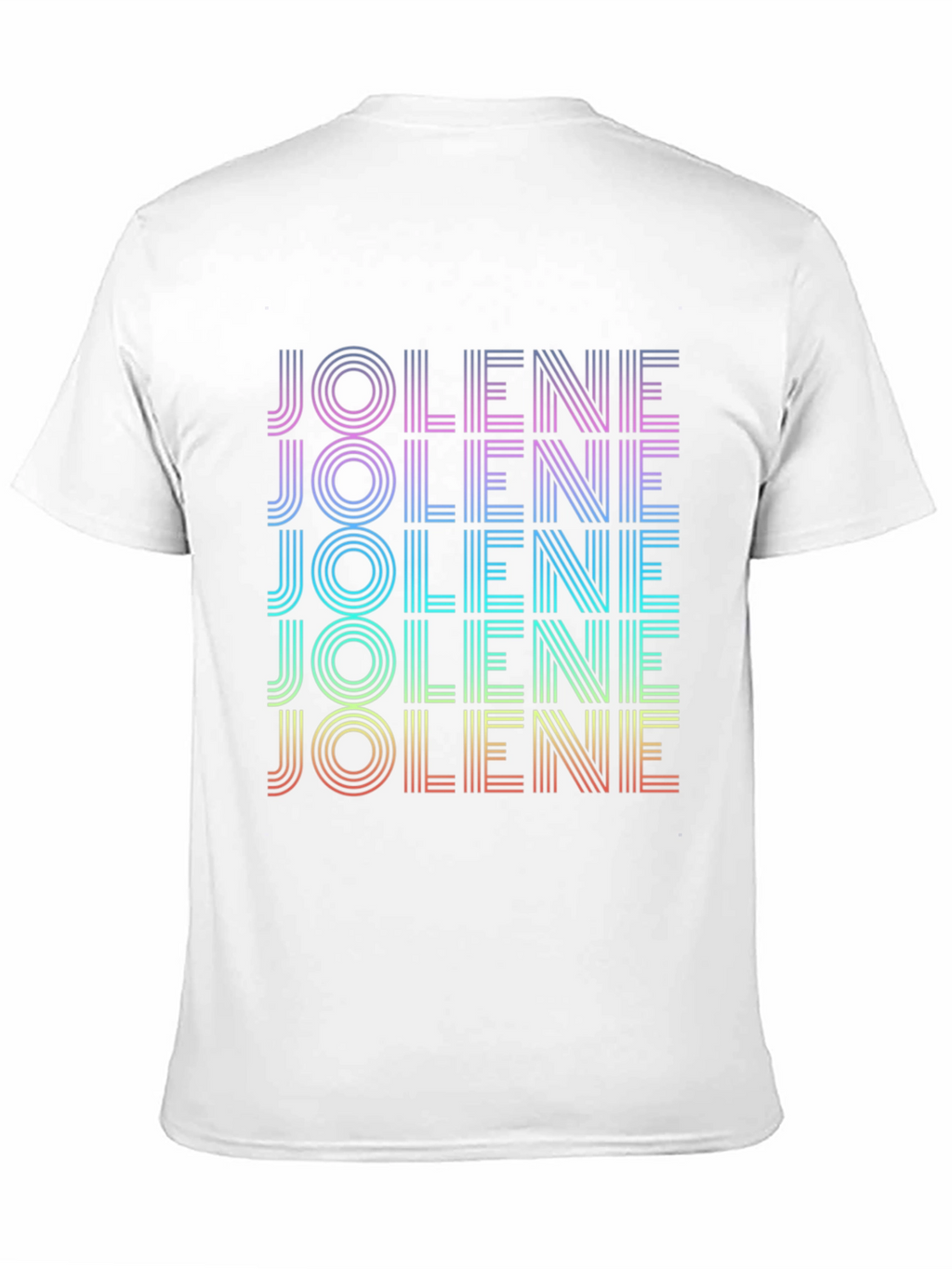 Retro Jolene T-Shirt - Rainbow Text Design