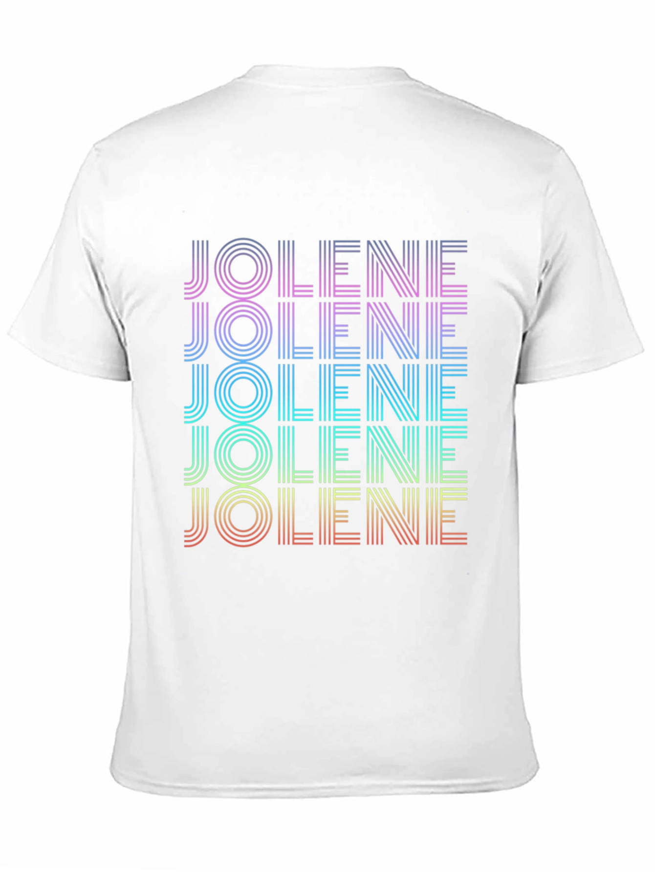 Retro Jolene T-Shirt - Rainbow Text Design