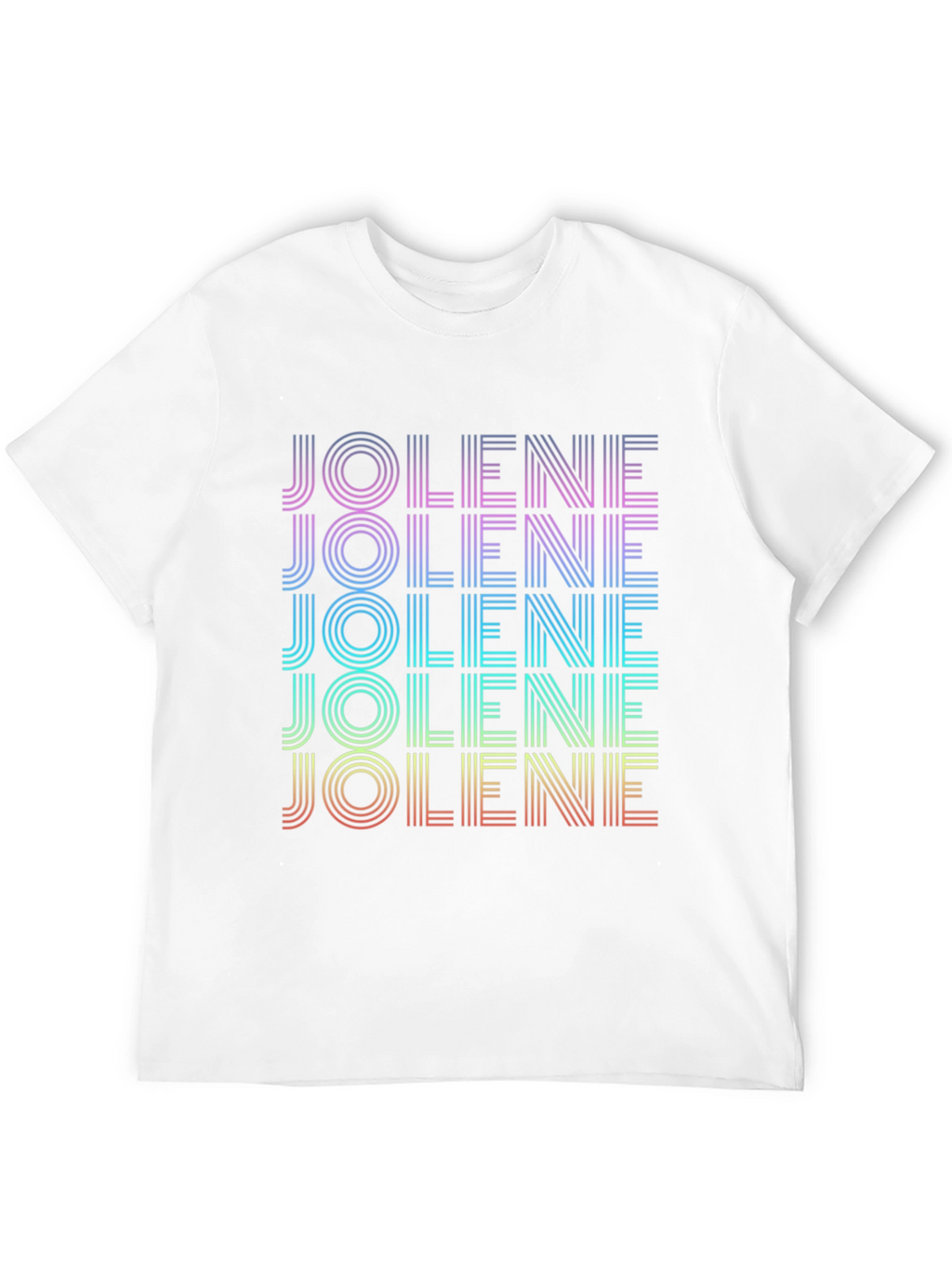 Retro Jolene T-Shirt - Rainbow Text Design