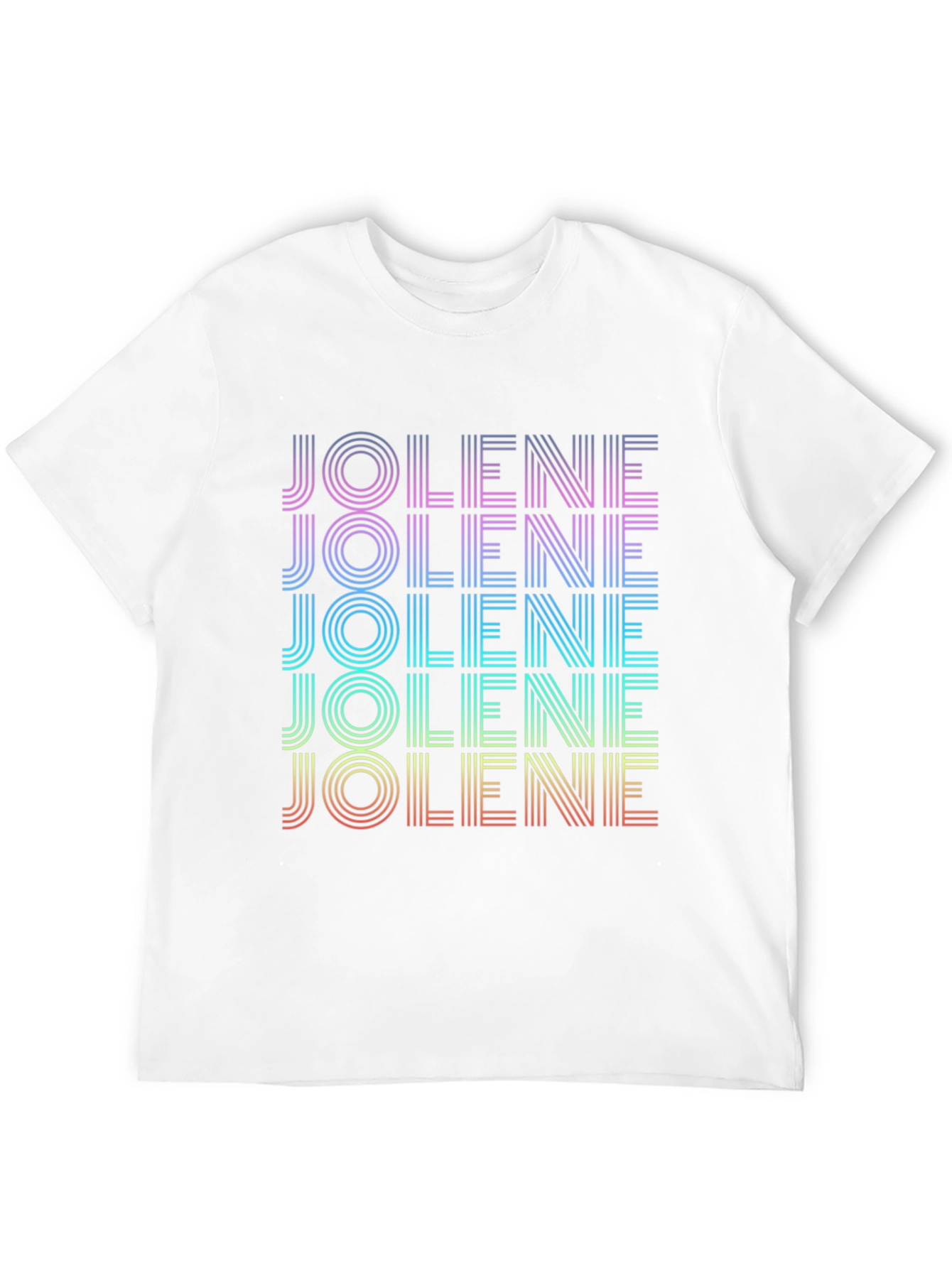 Retro Jolene T-Shirt - Rainbow Text Design