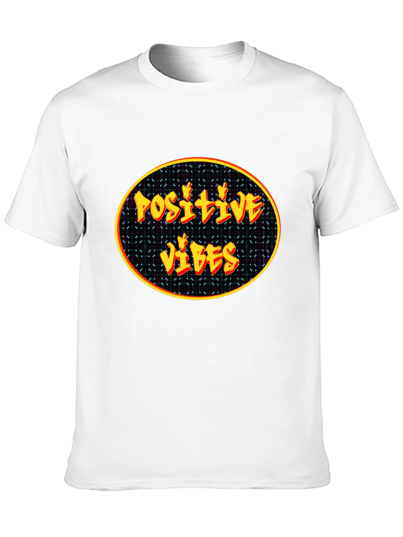 Positive Vibes Graphic Tee - Black Cotton Blend