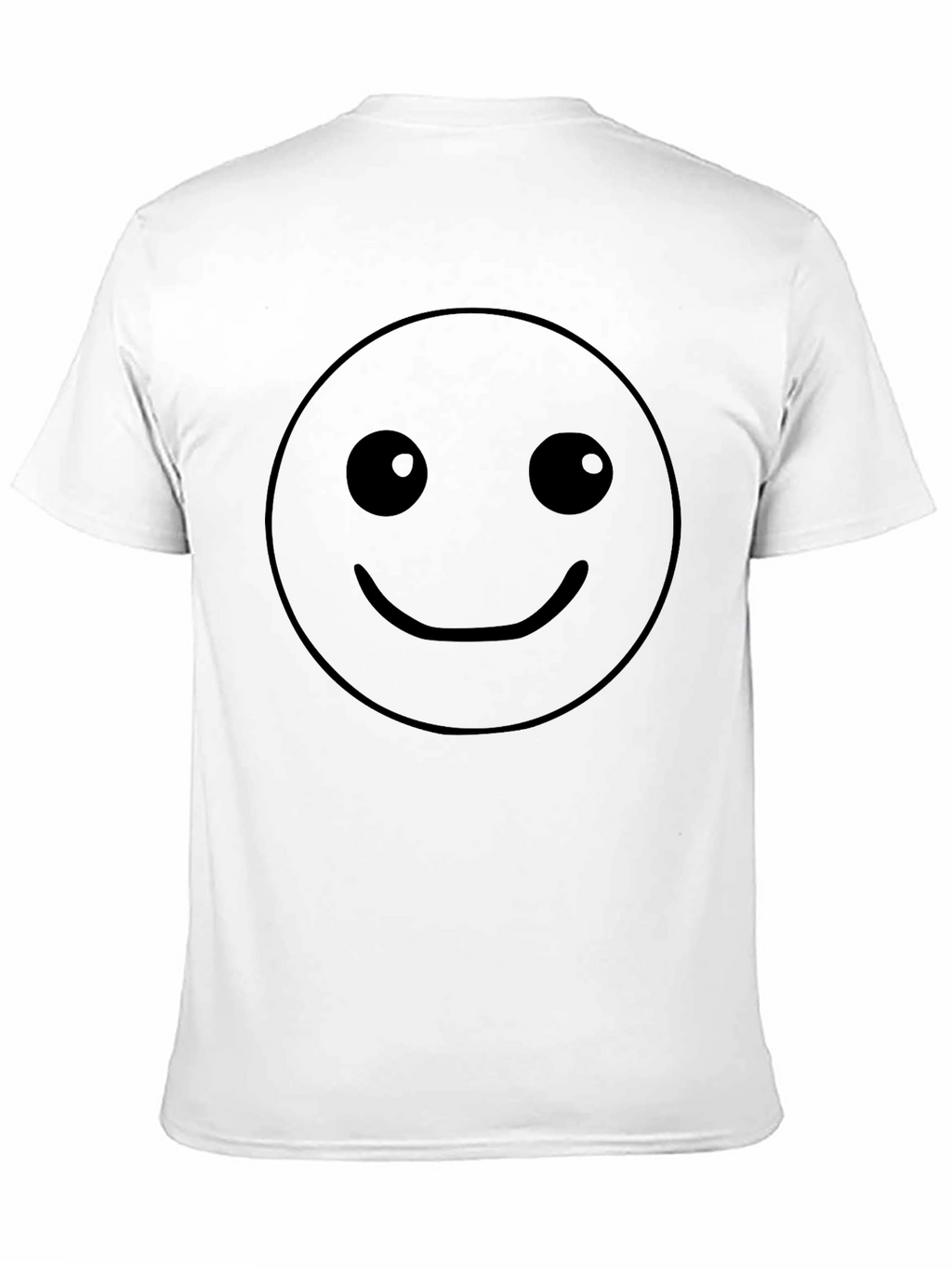 Smiley Face Black T-Shirt - Classic Emoji Graphic Tee