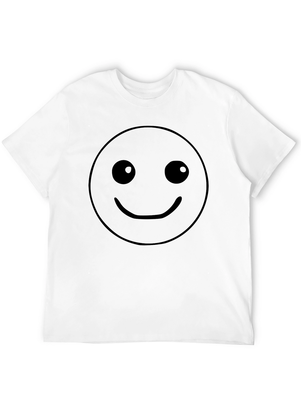 Smiley Face Black T-Shirt - Classic Emoji Graphic Tee