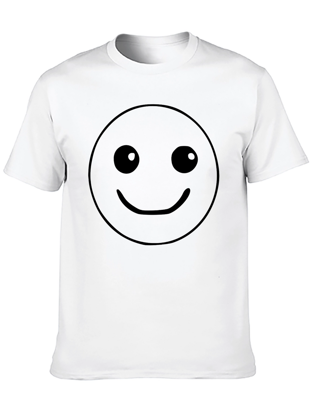 Smiley Face Black T-Shirt - Classic Emoji Graphic Tee