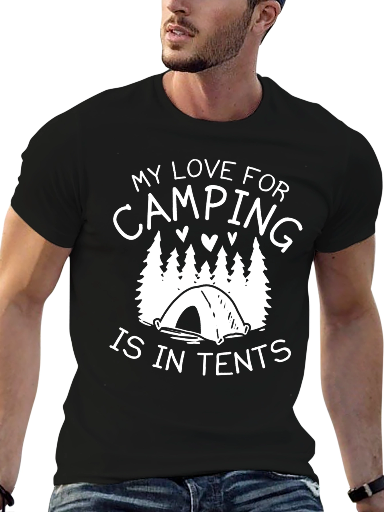Camping Lover T-Shirt - My Love For Camping Is In Tents