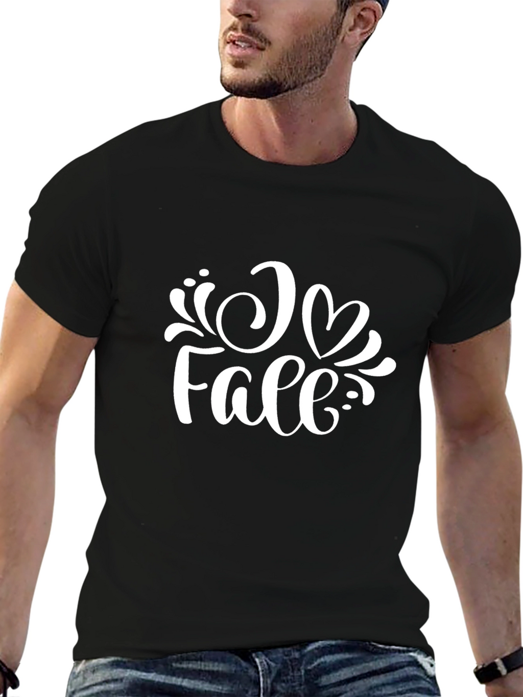 I Love Fall T-Shirt - Black - Graphic Tee