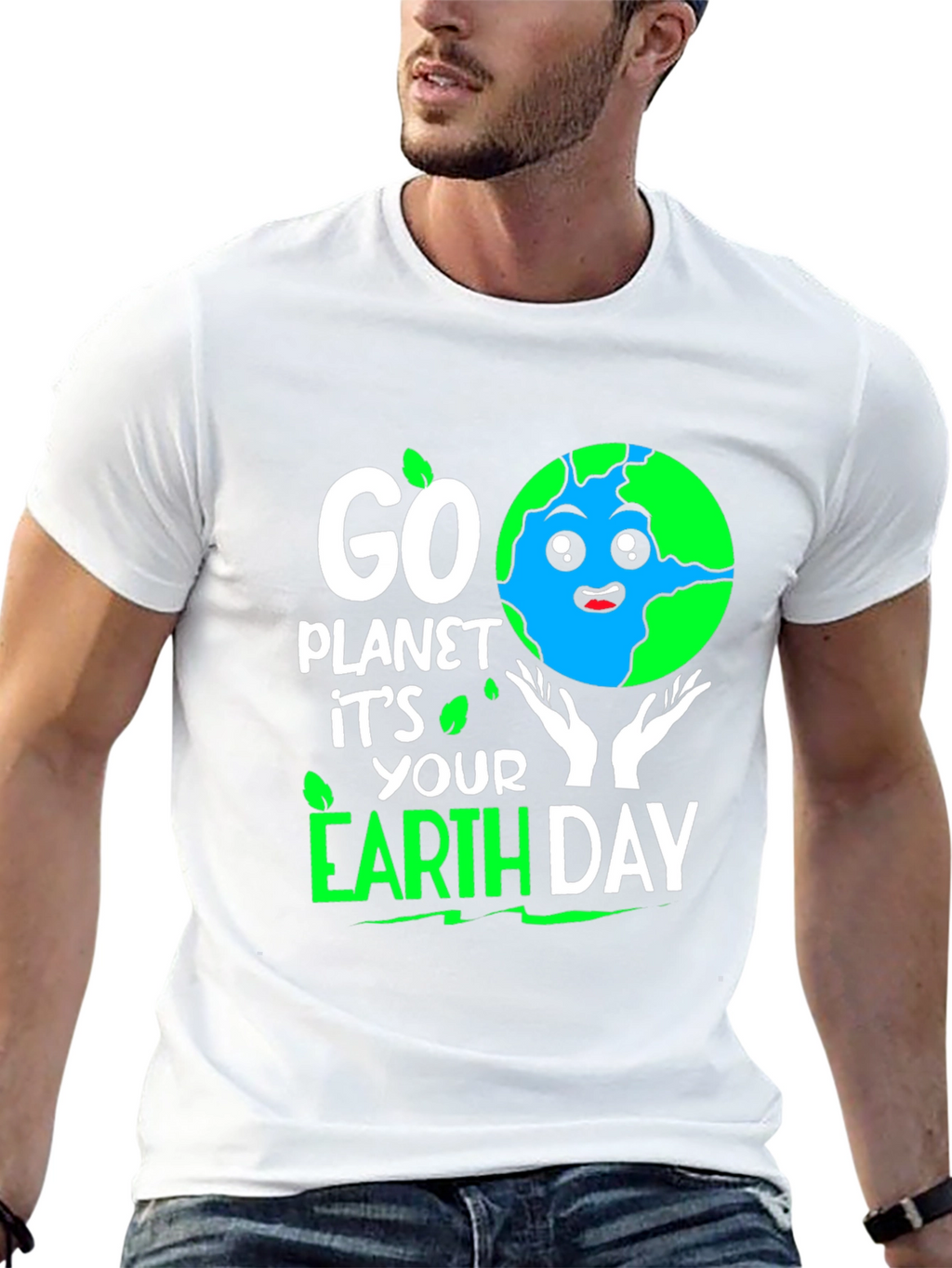 Go Planet Earth Day T-Shirt - Eco Friendly Design