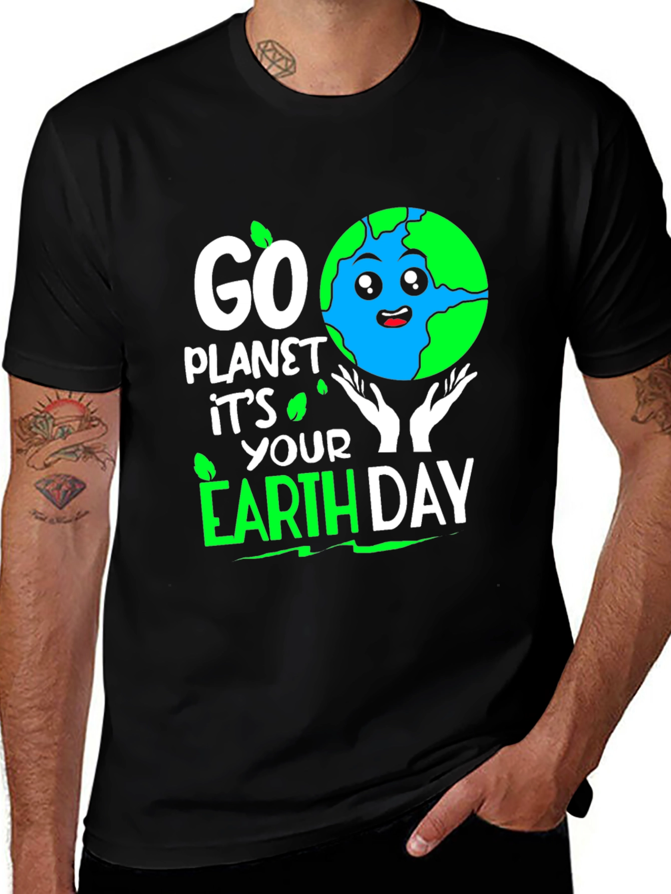 Go Planet Earth Day T-Shirt - Eco Friendly Design