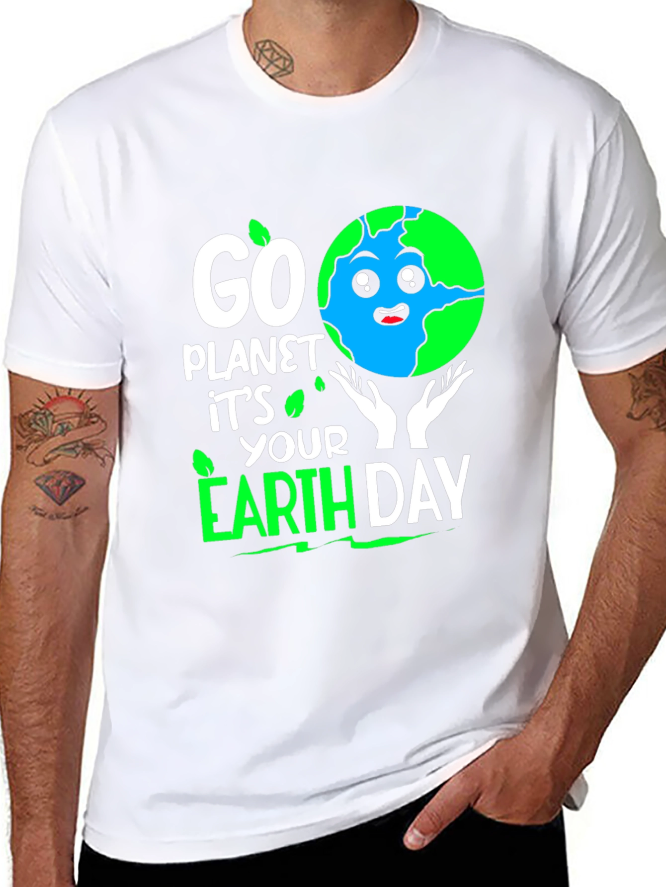 Go Planet Earth Day T-Shirt - Eco Friendly Design