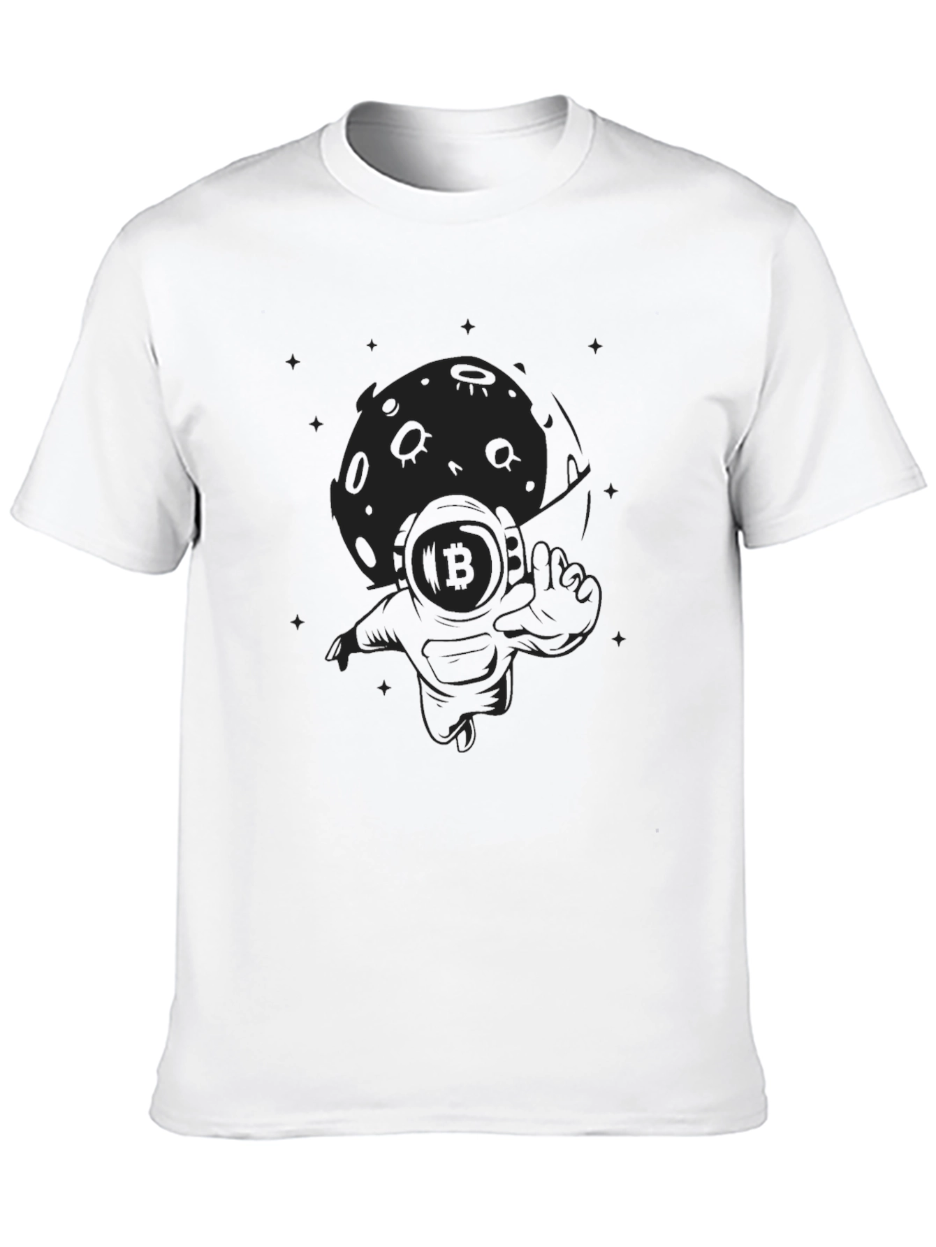 Bitcoin Astronaut Moon Graphic T-Shirt