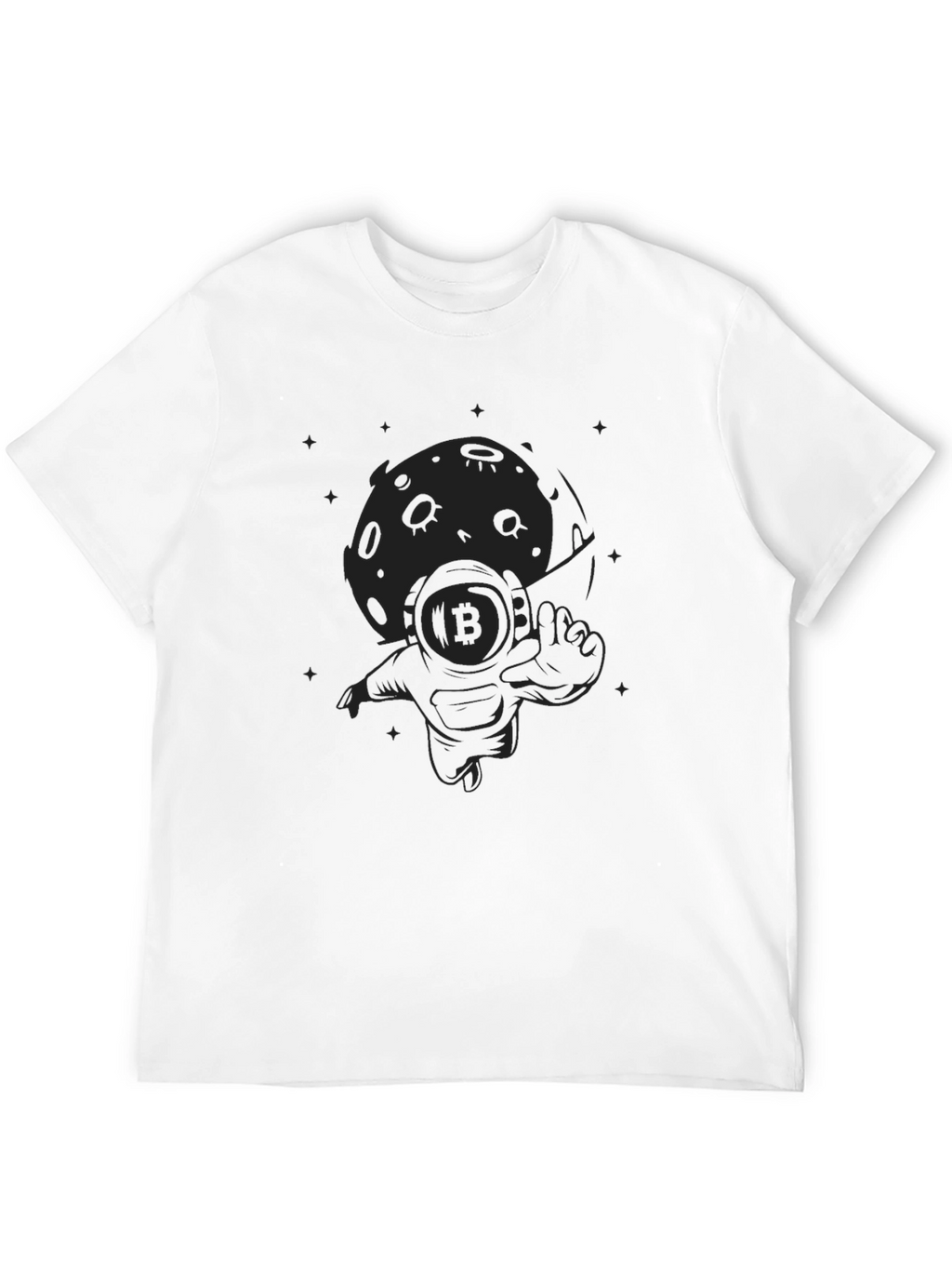Bitcoin Astronaut Moon Graphic T-Shirt
