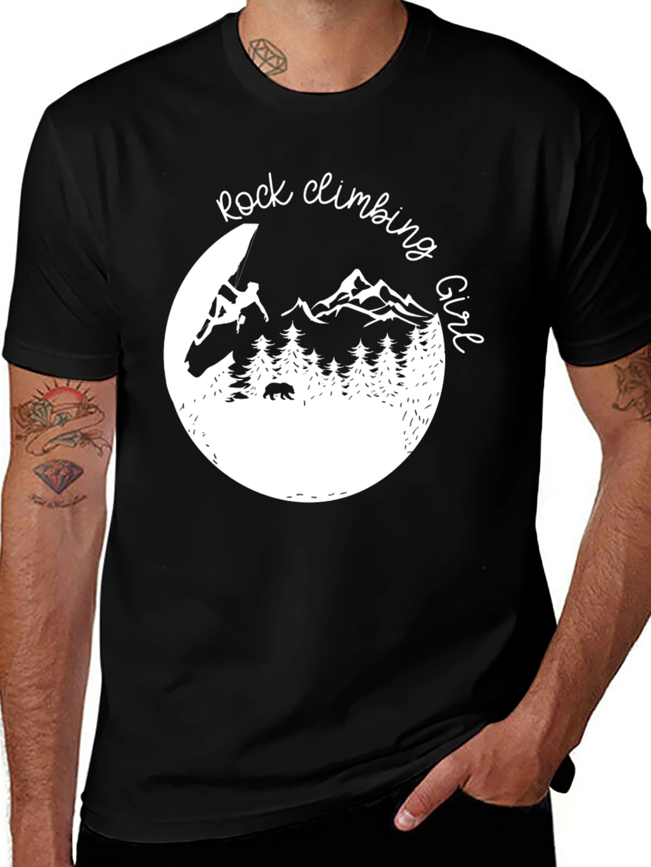 Rock Climbing Girl Graphic T-Shirt