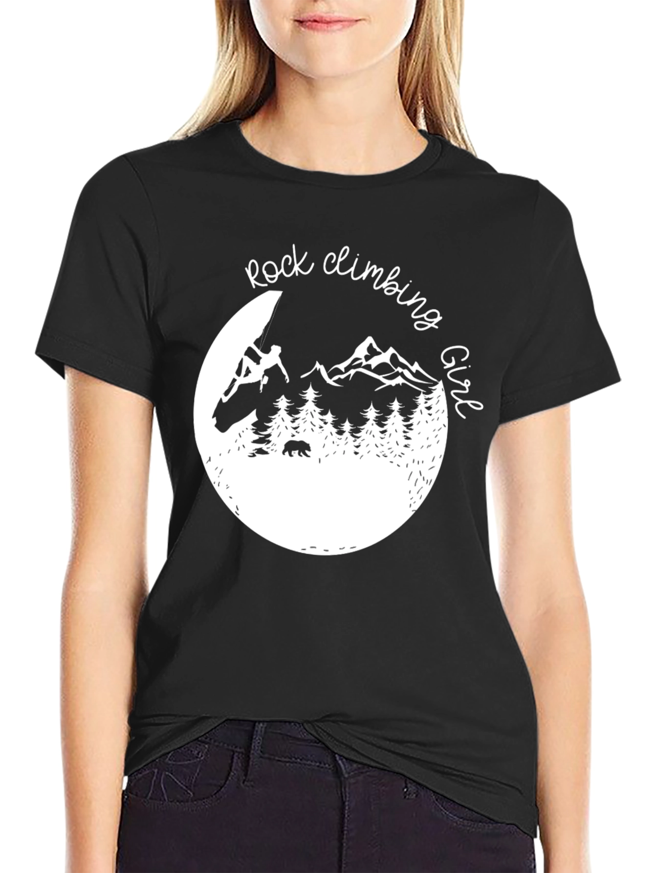 Rock Climbing Girl Graphic T-Shirt