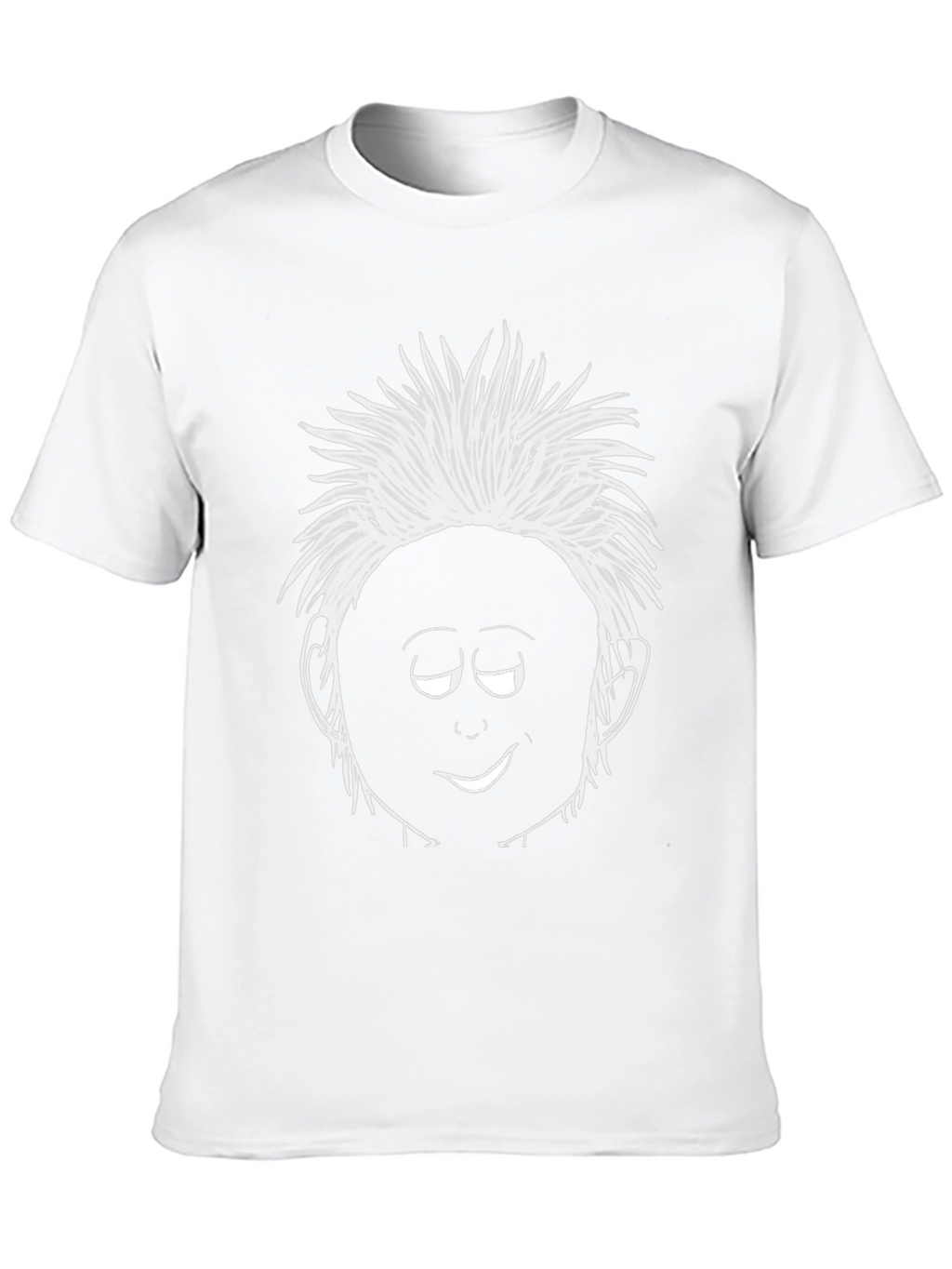 Funny Cartoon Face Graphic T-Shirt - Black