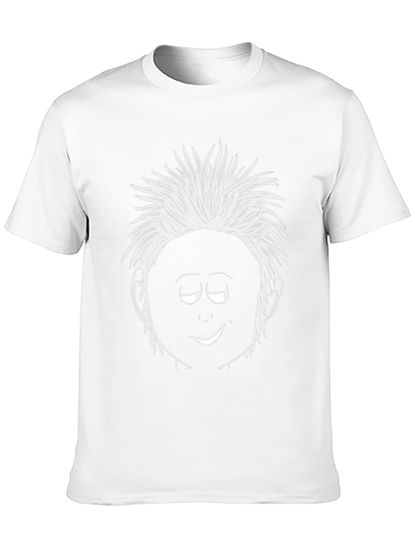 Funny Cartoon Face Graphic T-Shirt - Black