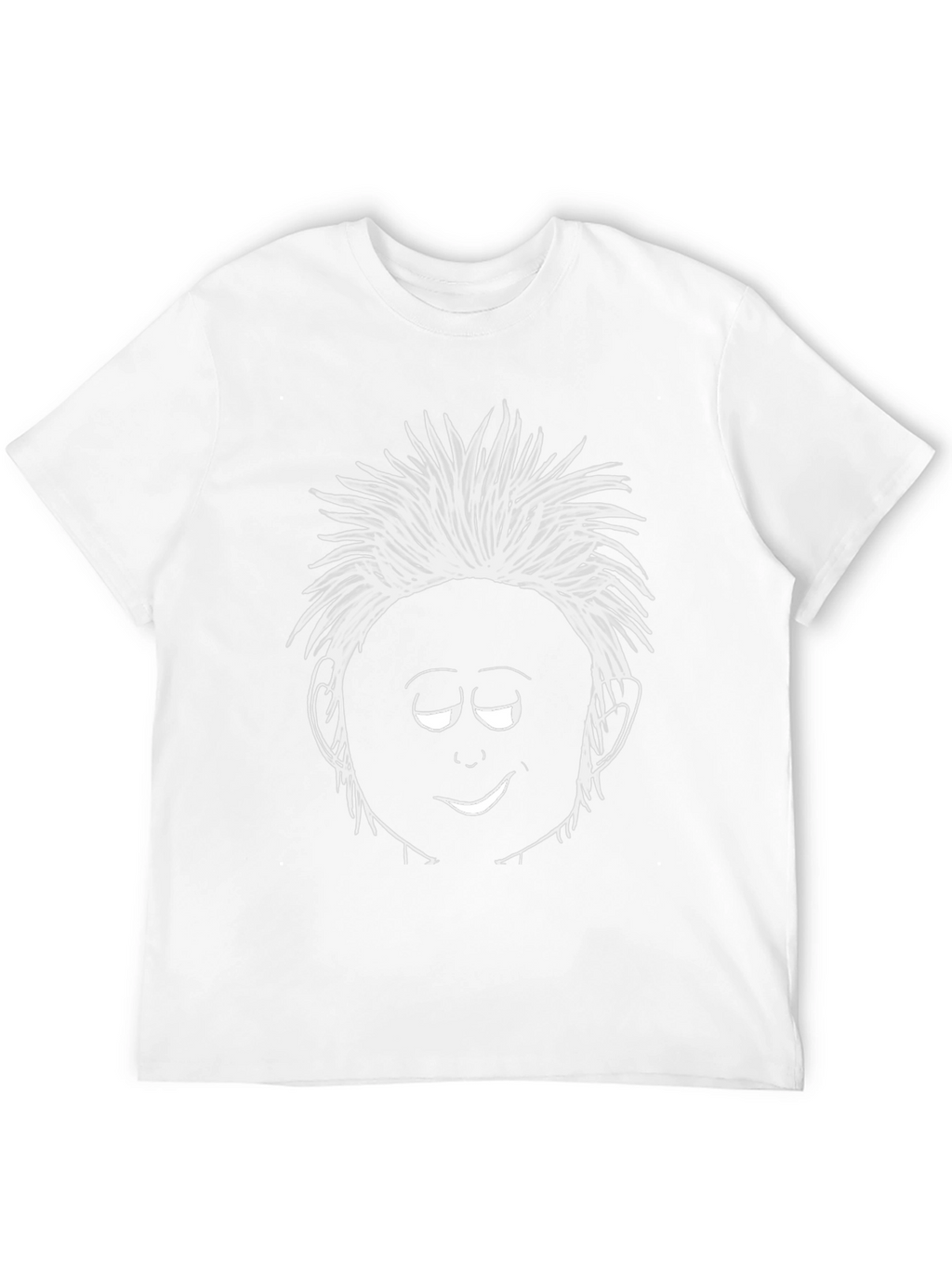 Funny Cartoon Face Graphic T-Shirt - Black