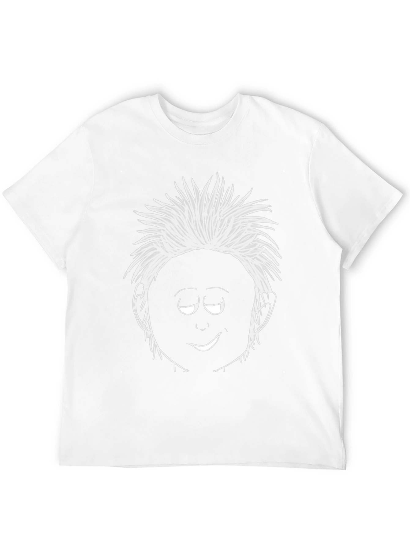 Funny Cartoon Face Graphic T-Shirt - Black