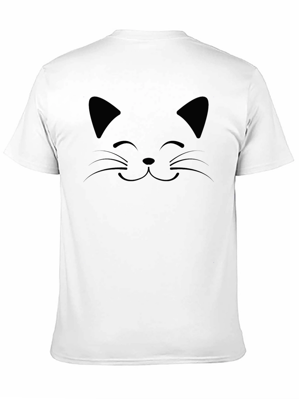 Black Cat Face Graphic T-Shirt - Unisex Crew Neck