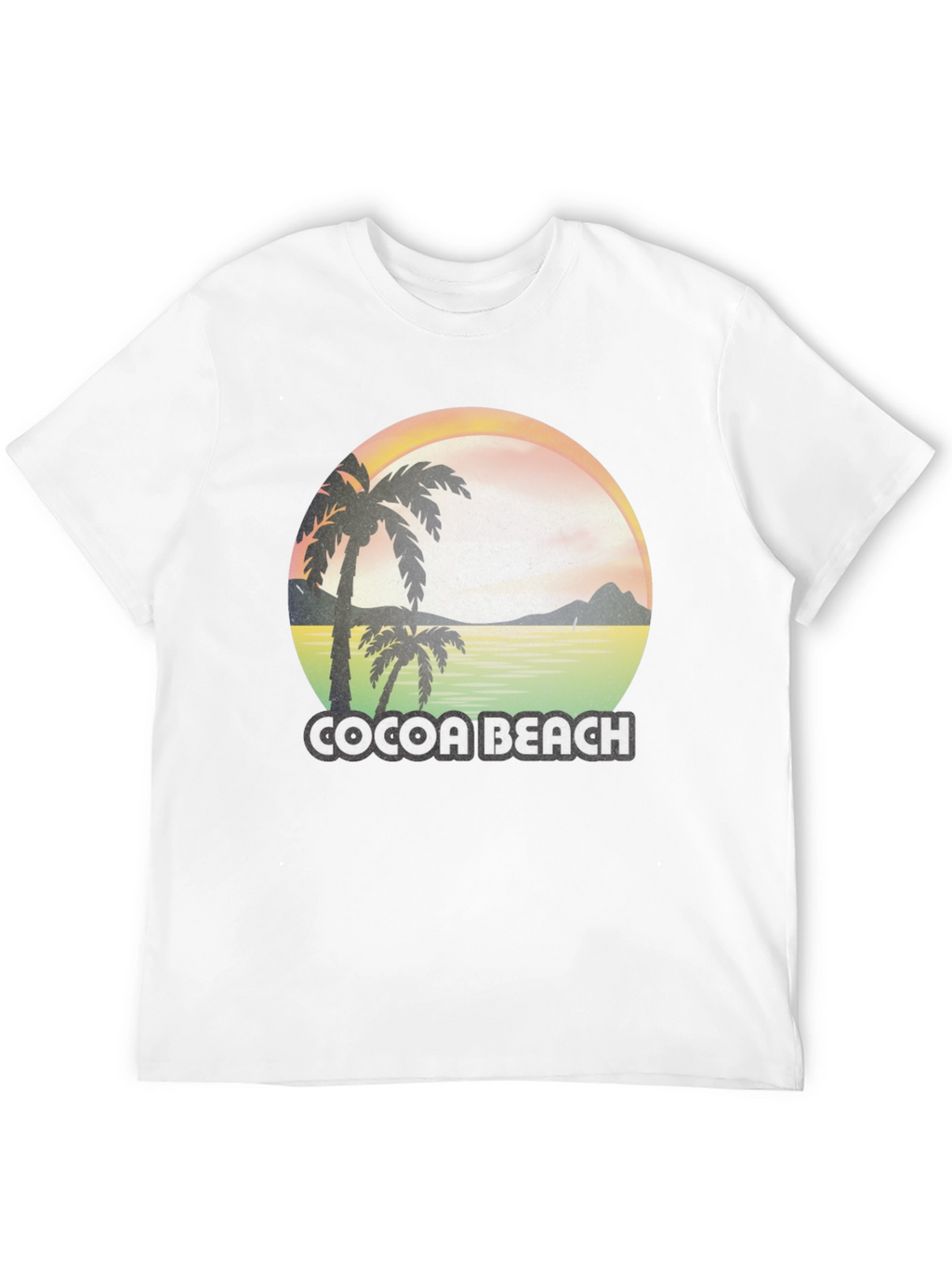 Cocoa Beach T-Shirt - Retro Palm Tree Design