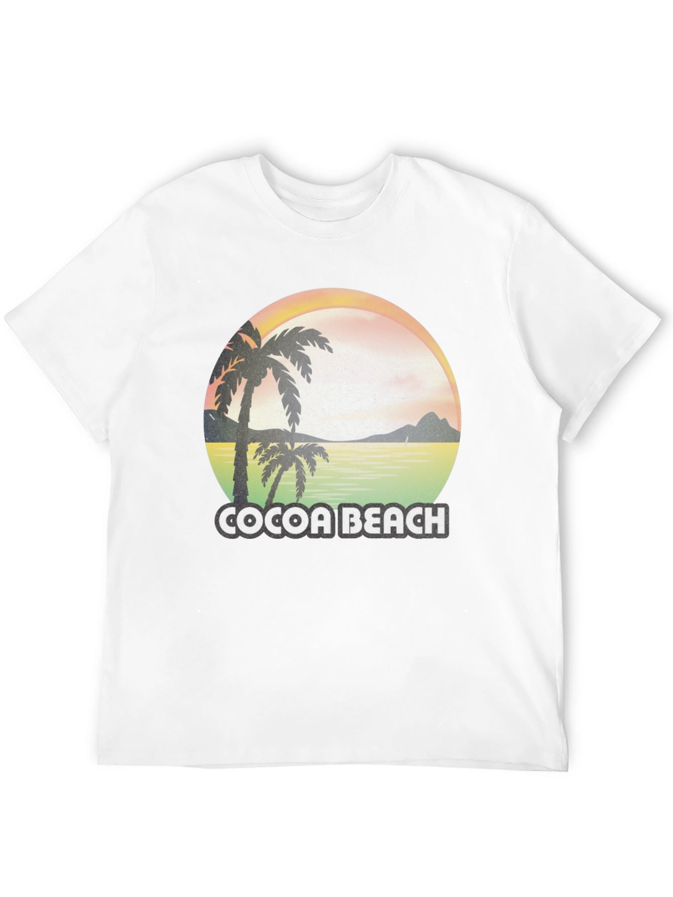 Cocoa Beach T-Shirt - Retro Palm Tree Design