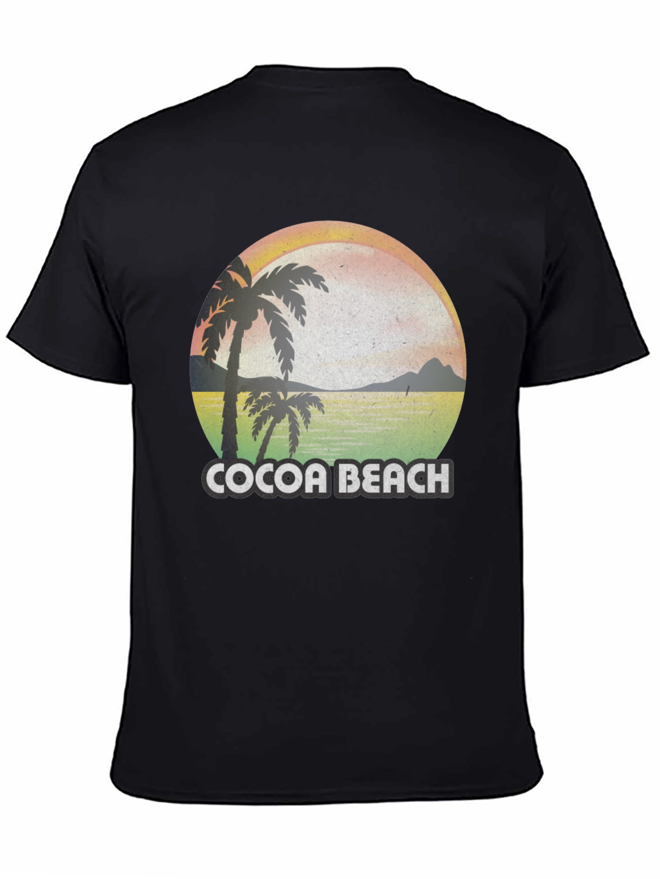 Cocoa Beach T-Shirt - Retro Palm Tree Design