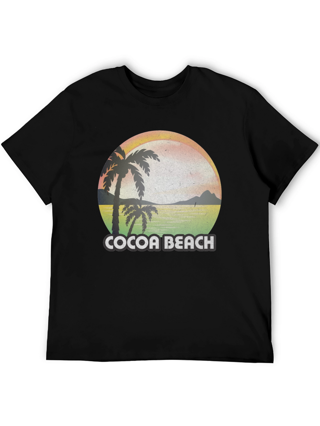 Cocoa Beach T-Shirt - Retro Palm Tree Design