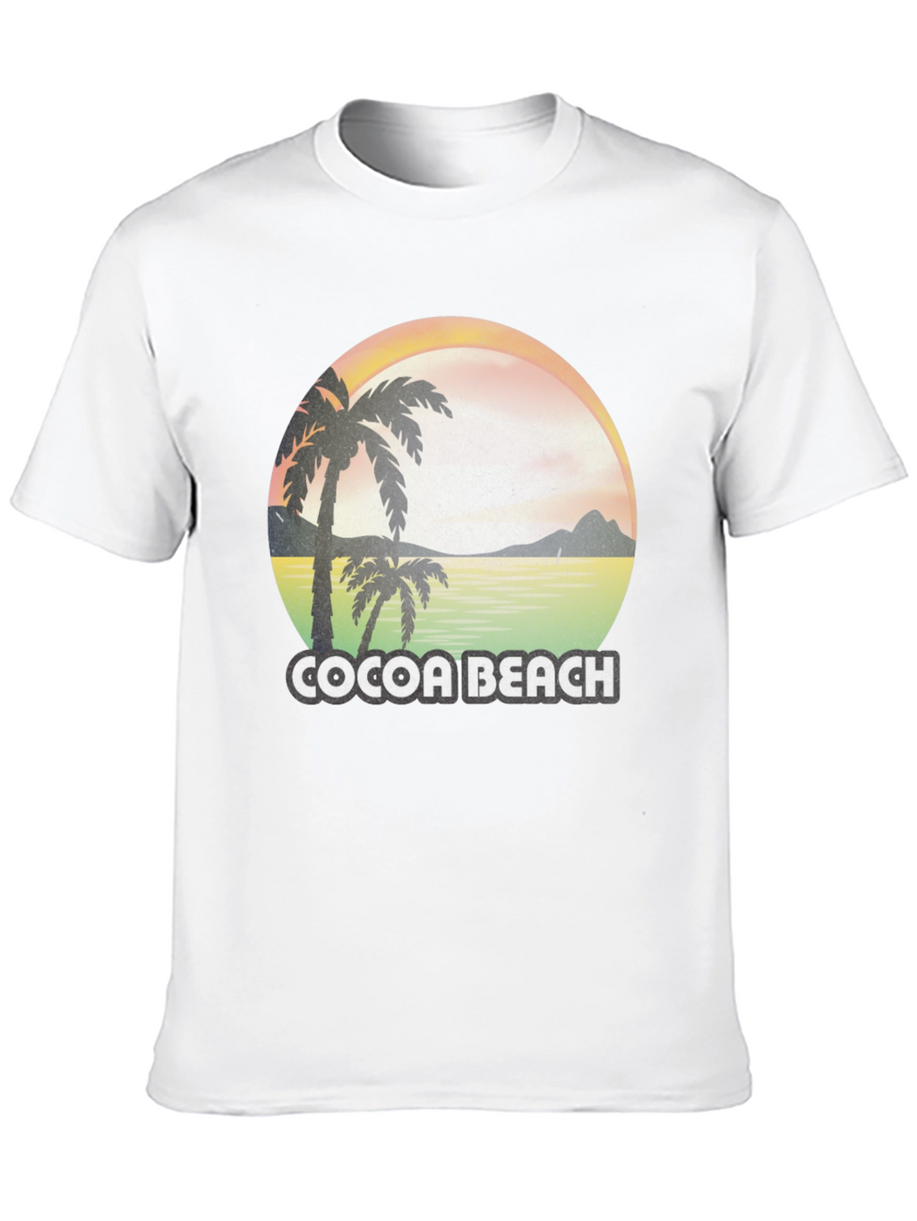 Cocoa Beach T-Shirt - Retro Palm Tree Design