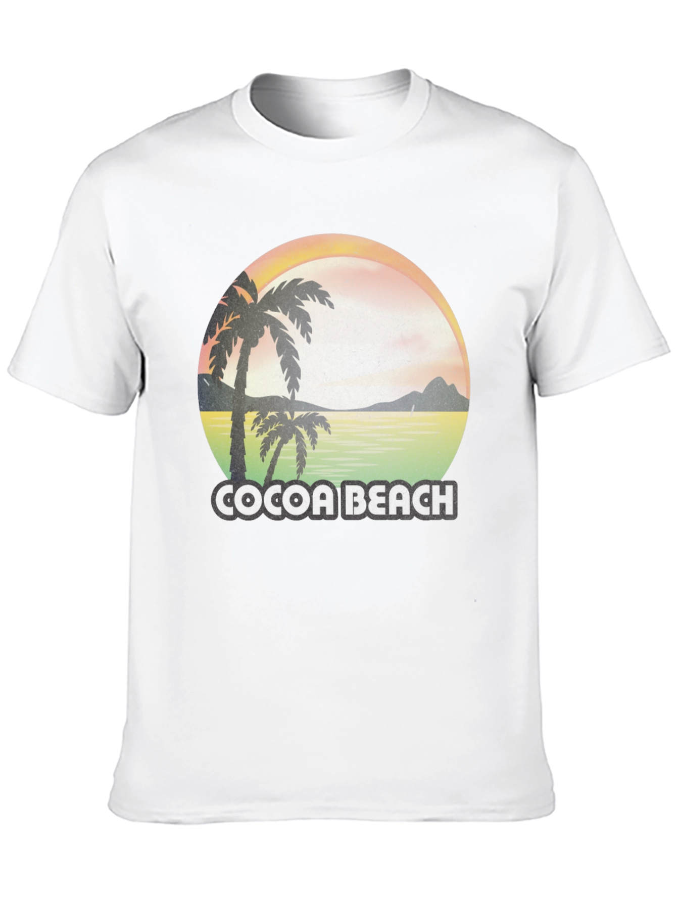 Cocoa Beach T-Shirt - Retro Palm Tree Design