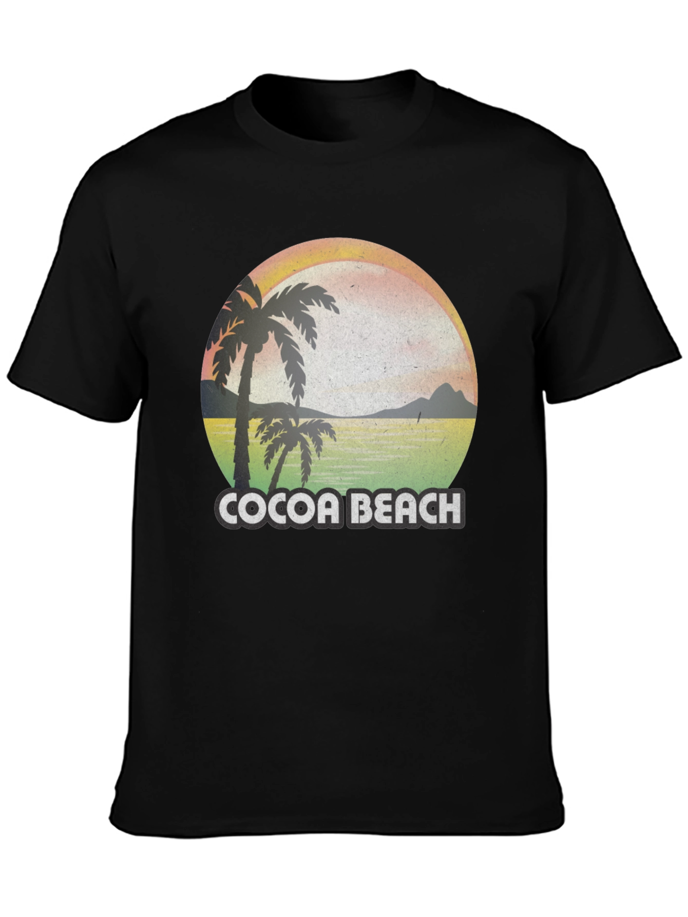 Cocoa Beach T-Shirt - Retro Palm Tree Design