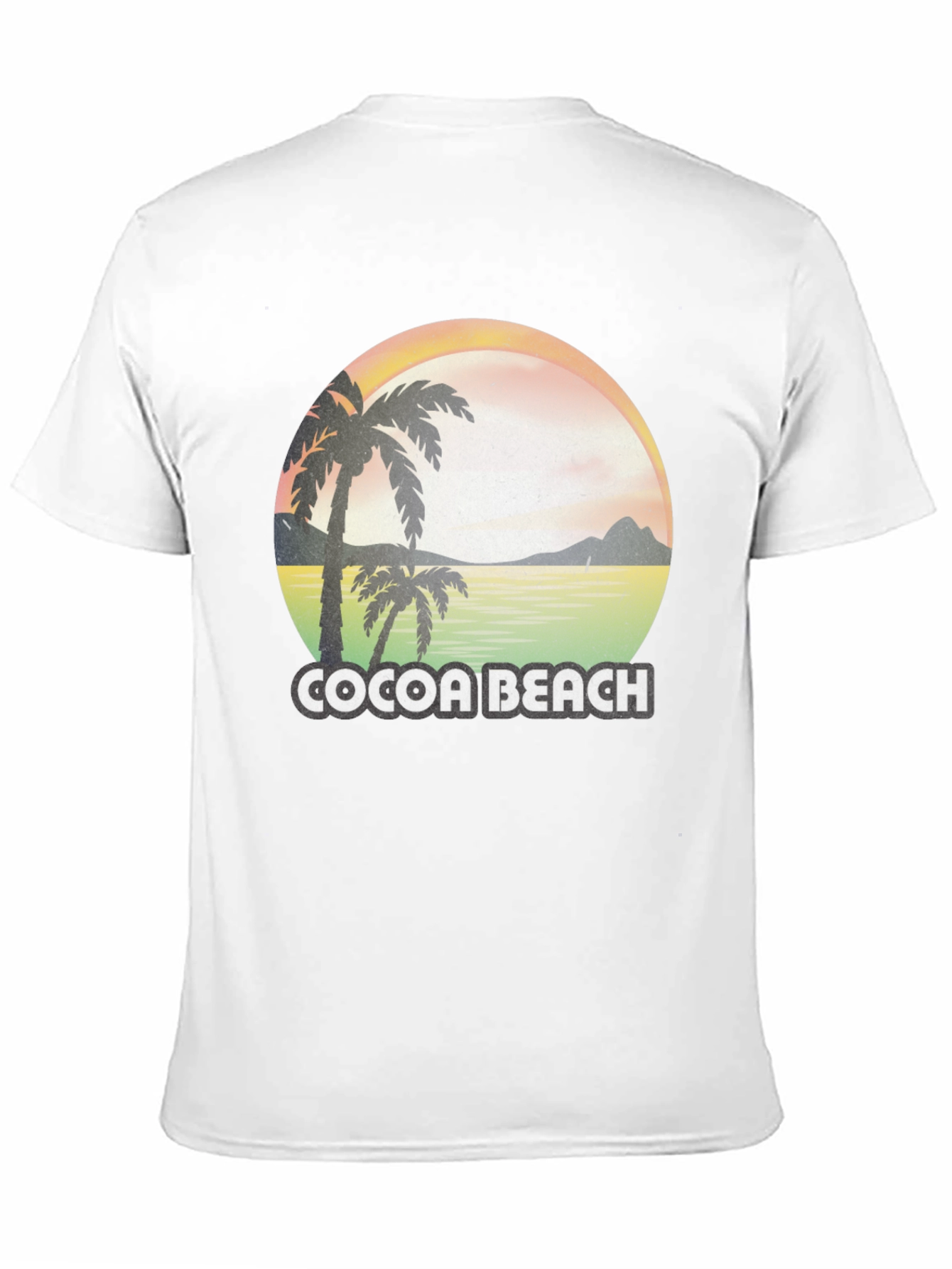 Cocoa Beach T-Shirt - Retro Palm Tree Design