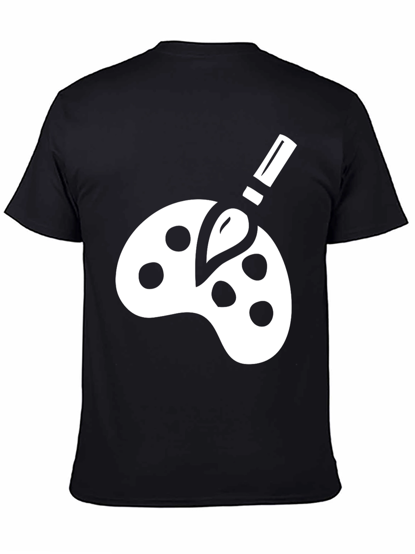 Artist Palette Graphic Tee - Black Cotton Comfort