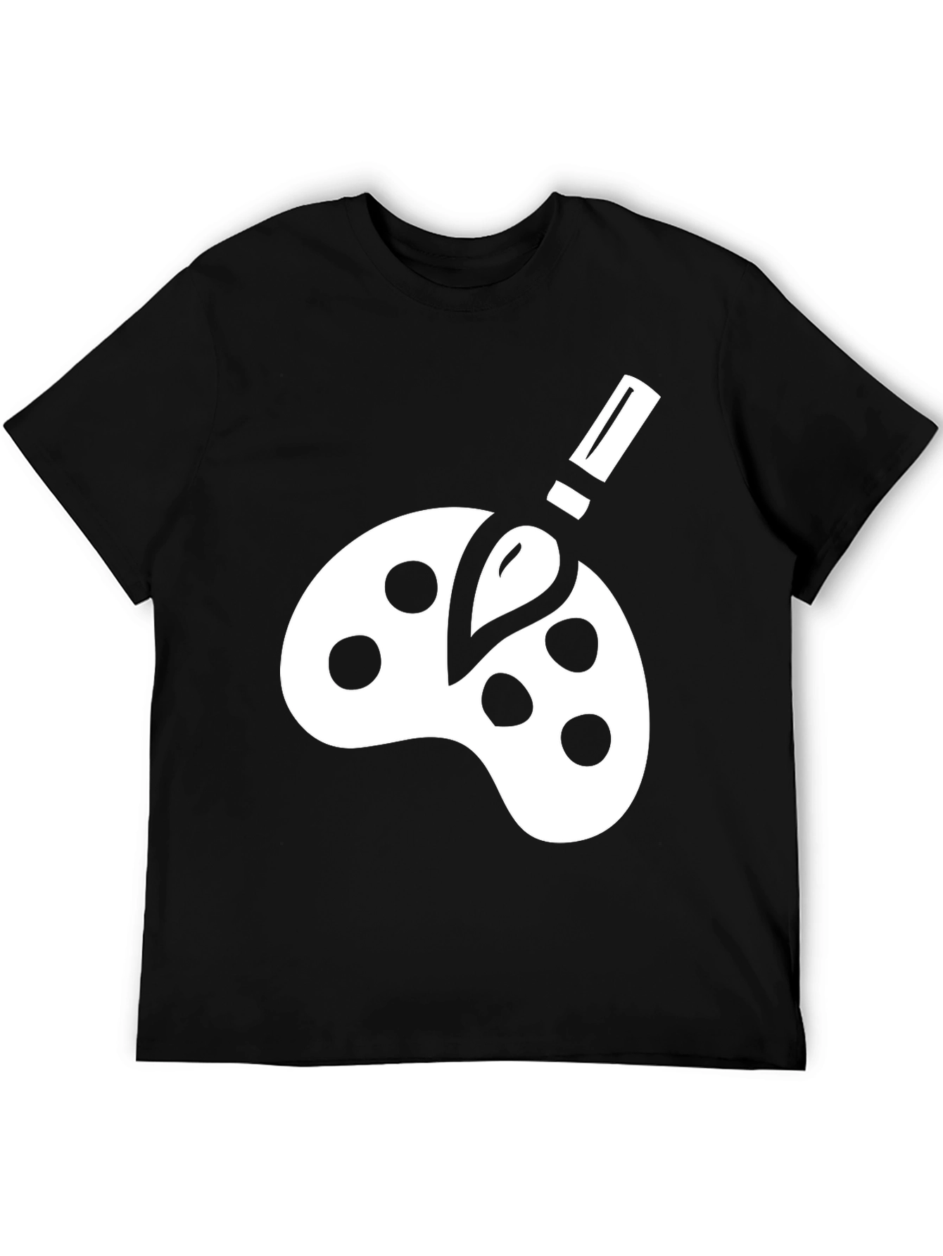Artist Palette Graphic Tee - Black Cotton Comfort