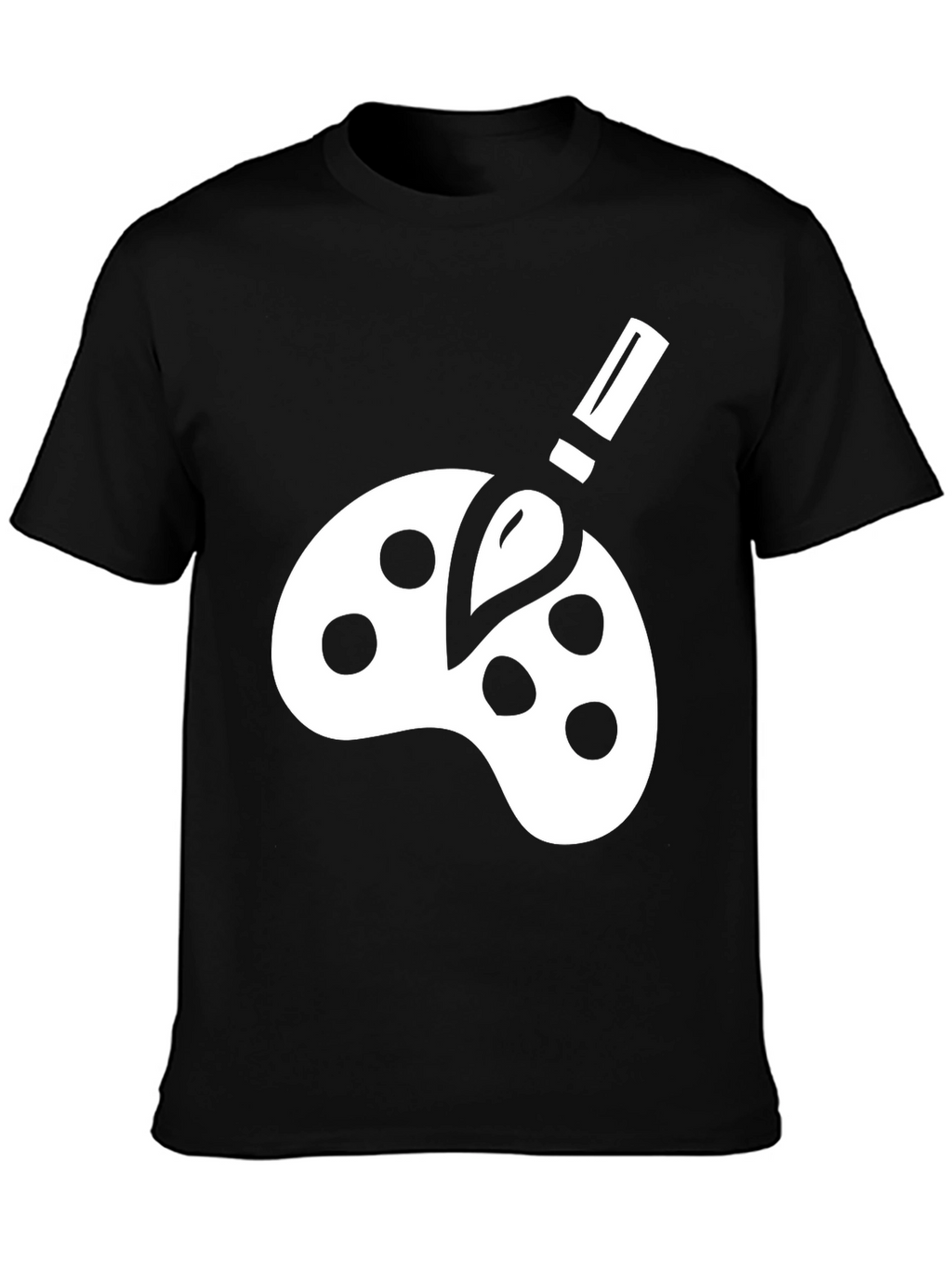 Artist Palette Graphic Tee - Black Cotton Comfort