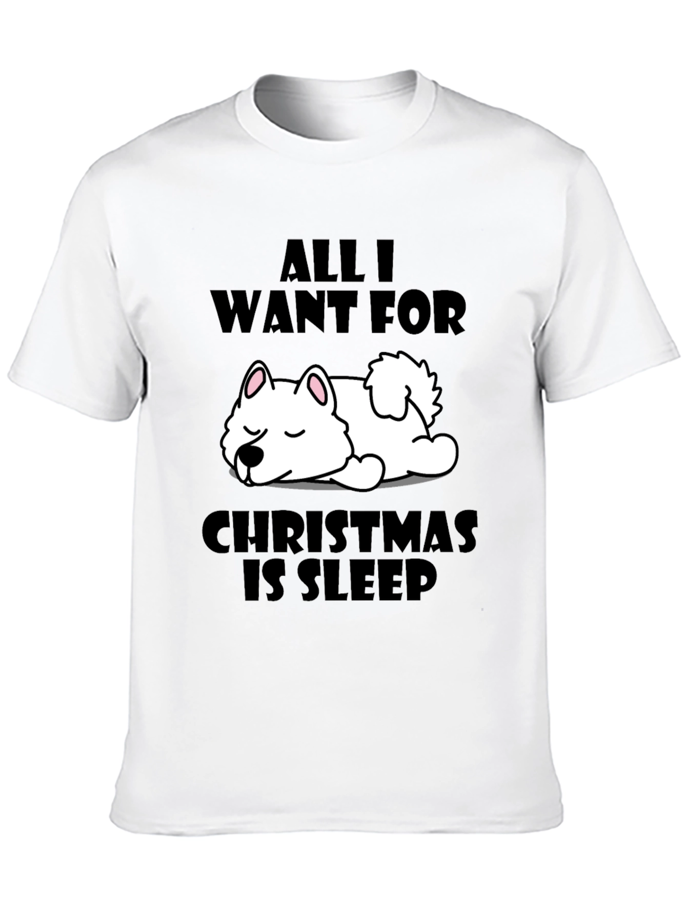 All I Want for Christmas Sleep Dog Graphic Tee